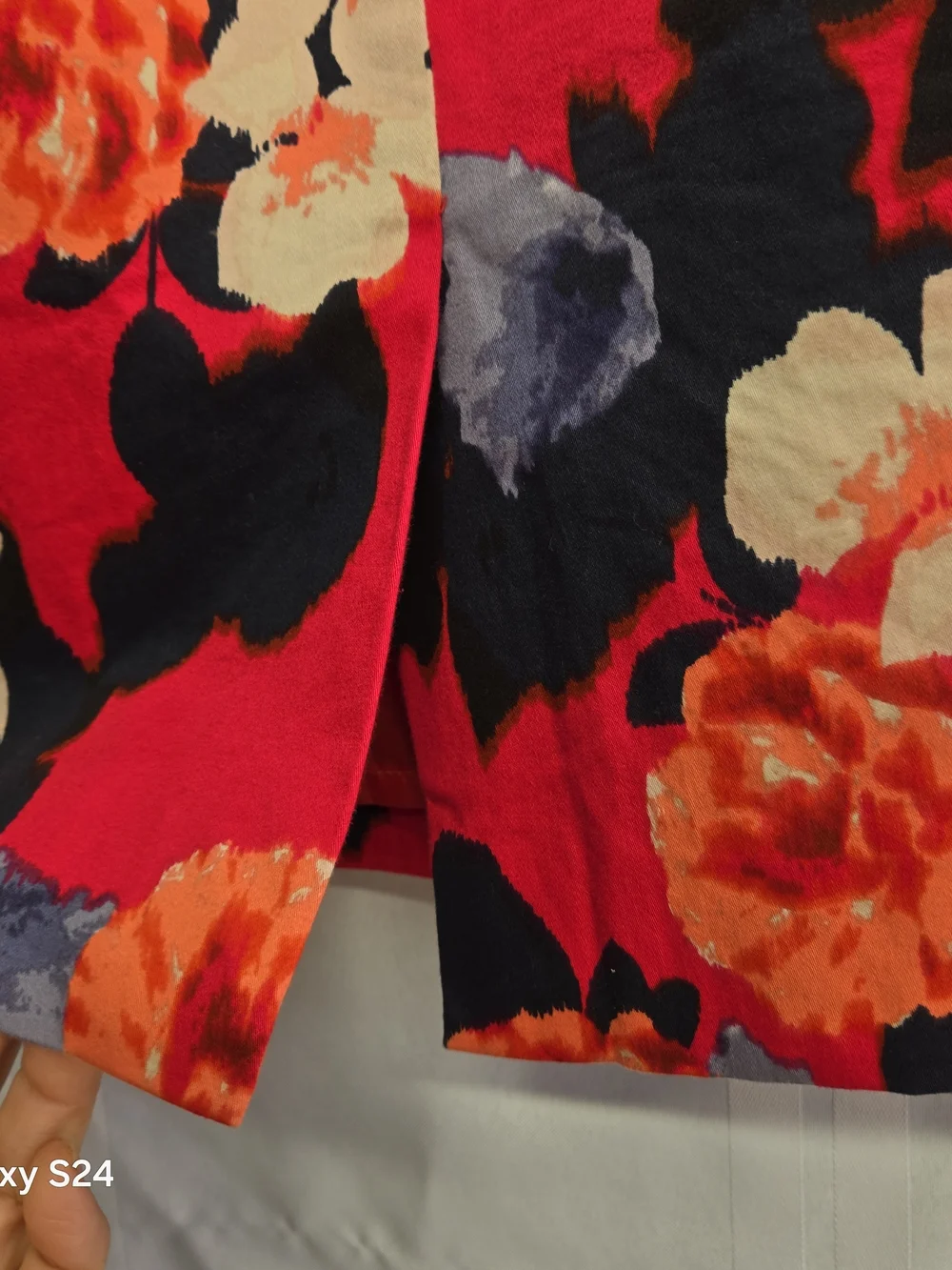Bright Floral Red A-Line Skirt